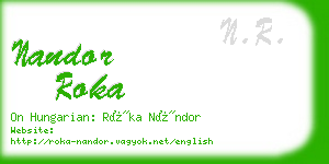 nandor roka business card